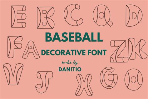 Baseball Font By Danitakukkai · Creative Fabrica