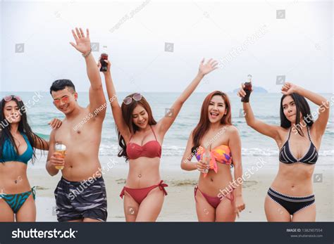 Sexy Bikini Party Seaside Enjoy Meeting Stock Photo 1382907554 Shutterstock