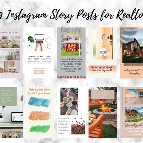 Instagram Story Posts For Real Estate Agents Instagram For Etsy