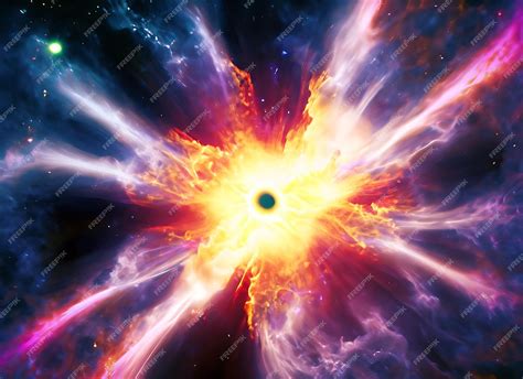 Premium Ai Image Colorful Energy Supernova Explosion In Space