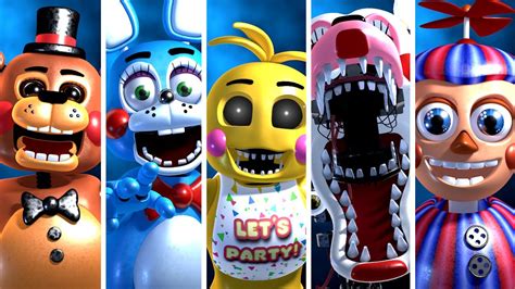 Fnaf Toy Animatronics Fnaf Ar Workshop Animations Youtube