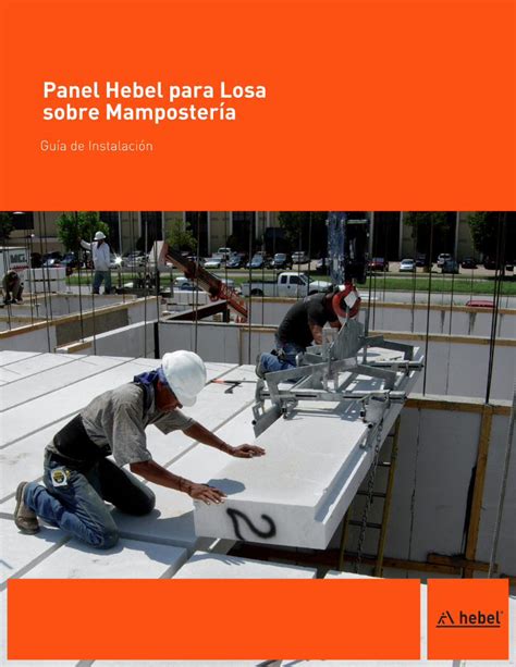 Pdf Gu A De Instalaci N Hebel Mx Tabla Propiedades