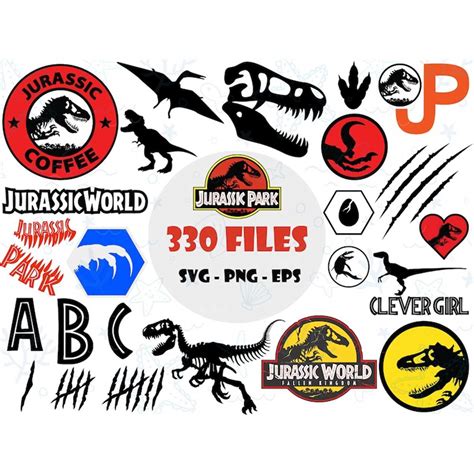 Jurassic Park Svg Dinosaur Svg Bundle Jurassic Font Svg J Inspire Uplift