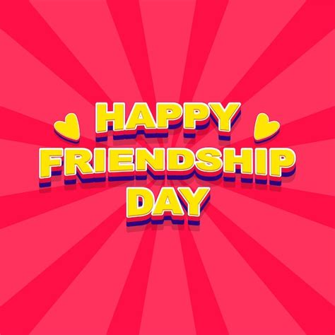 Premium Vector Happy Friendship Day Vector Illustration With Text And