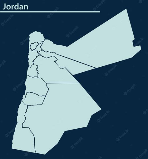 Premium Vector | Jordan map illustration vector detailed Jordan map ...