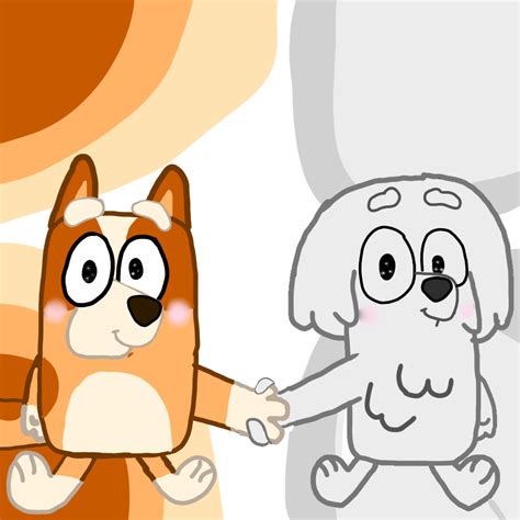 My Lila Bingo Fanart Holding Hands R Bluey