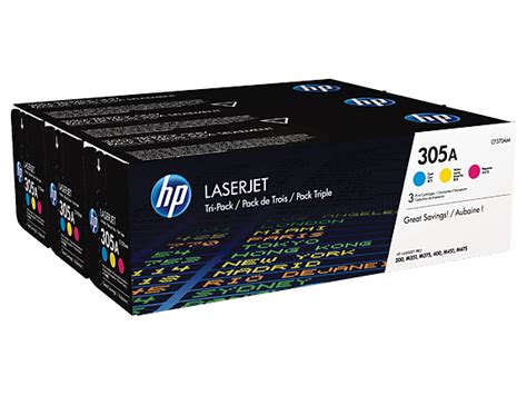 HP 305A 3 Pack Cyan Magenta Yellow Original LaserJet Toner Cartridges