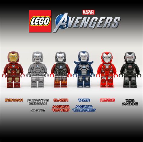 2020 Lego Iron Man Armors (plus Rescue and War Machine) : lego