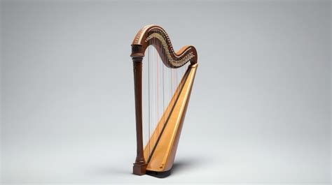 Premium AI Image Harp Isolated On White Background Generative AI