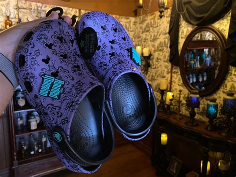 PHOTOS New The Haunted Mansion Glow In The Dark Wallpaper Crocs