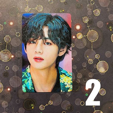 Bts V Kim Taehyung Metallic Shimmer Photocards Set 1 Etsy