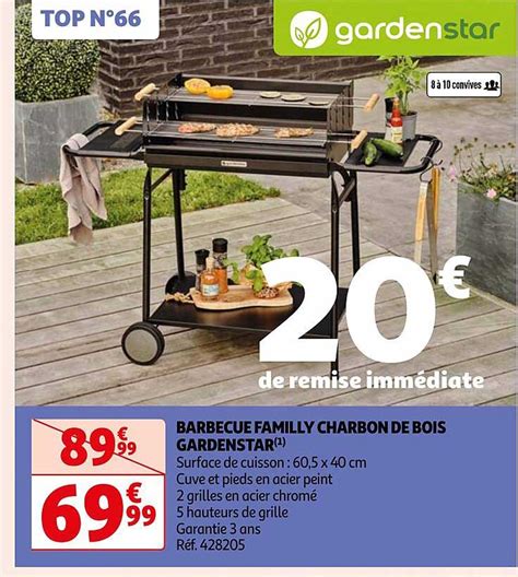 Promo Barbecue Familly Charbon De Bois Gardenstar Chez Auchan