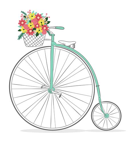 Free Romantic Bicycle Clip Art - Free Pretty Things For You