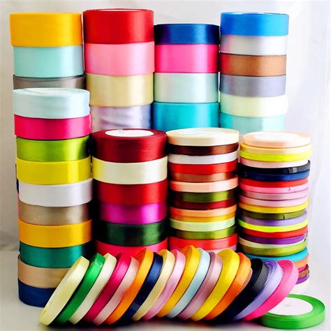 Pc Yards Roll Mm Mm Mm Mm Mm Mm Mm Silk Satin Ribbons