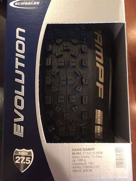 2015 Schwalbe Hans Dampf 650b 27 5 2 35 Trailstar SG Super Grav For Sale