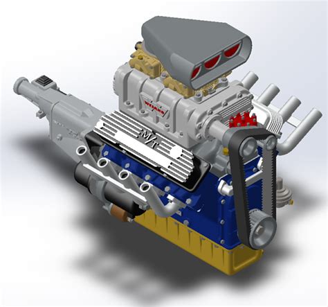 Stl File 124 Scale Ford Big Block Fe Supercharged Engine Upgrade File Pack 🚙・3d Print Design