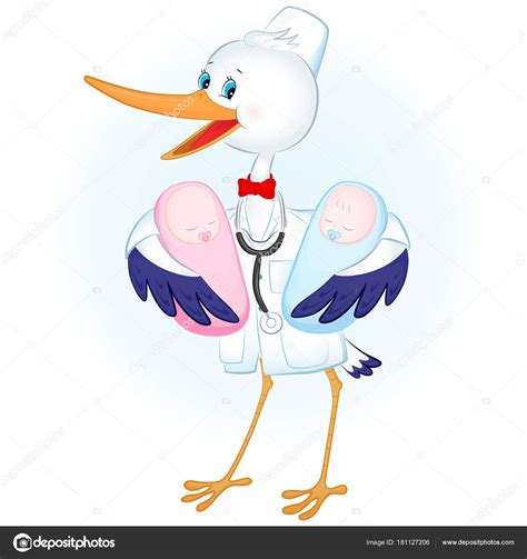 Stork doctor Stock Vector Image by ©_zdanu4ka_ #181127206