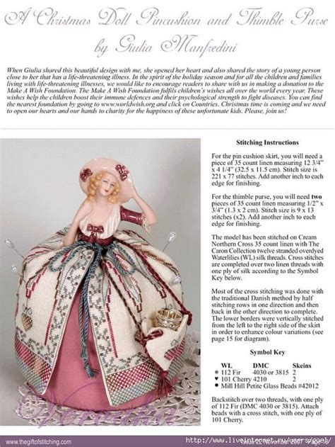 Porcelain Doll Cross Stitch Pin Cushion Pattern Free Pin Cushions