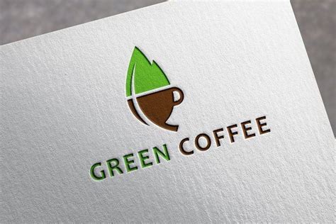 Green Coffee Logo Graphics Logo Graphic Logo Coffee Shop Logo