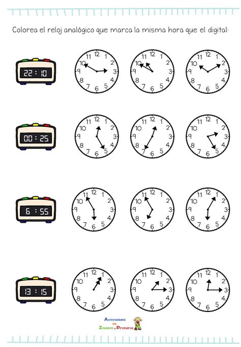 horas relojes analógicos 3