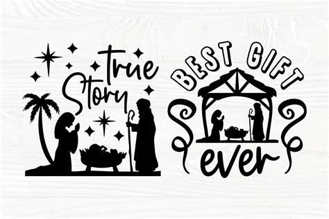 Nativity Scene Svg Bundle Christmas Svg Cut Files By Tonisartstudio