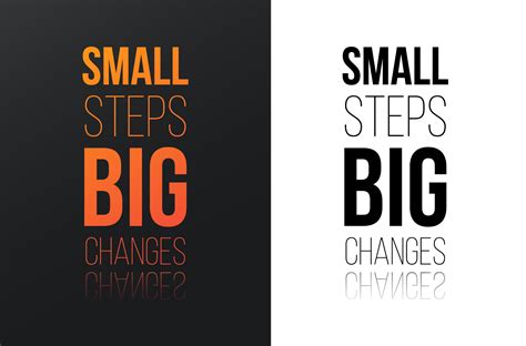 Small Steps Big Changes Business Quote Graphic by Graphics Studio Zone