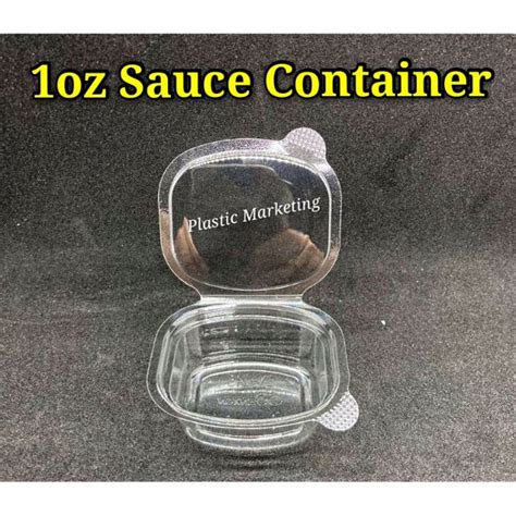 Oz Plastic Container With Lids Pcs Bx Gt Oz Sauce Container