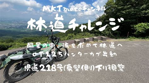 林道チャレンジ 加波山 酷暑の中、涼を求めて山へ ハンターカブ出動 県道218号（真壁側）視察 Youtube