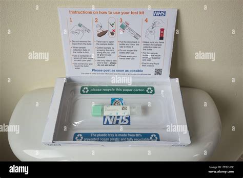 NHS Bowel Cancer Screening home testing kit Stock Photo - Alamy