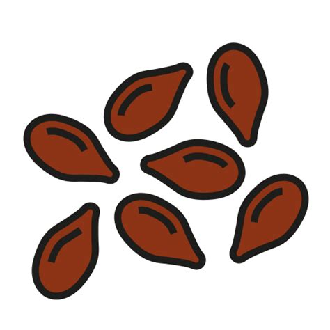 Flax Seed Generic Outline Color Icon