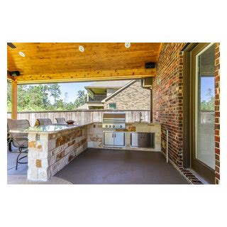 Majestic Patio Cover And Outdoor Kitchen With Peninsula R Stico