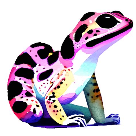 Leopard Gecko in Watercolor · Creative Fabrica