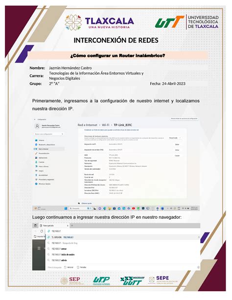 Router Inalambrico Pr Ctica Realizada En Clase Interconexi N De