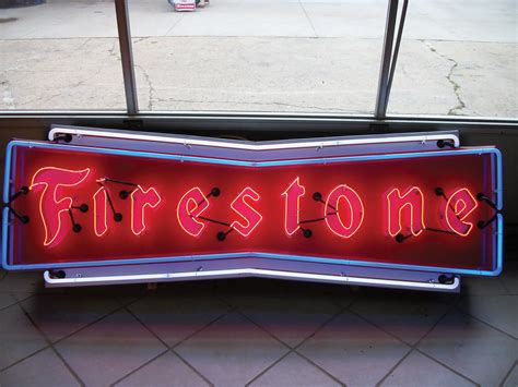 Original 6ft Firestone Neon Sign Auburn Fall 2014 RM Sotheby S