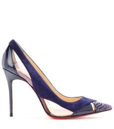 Christian Louboutin Escarpins En Serpent Cuir Et Pvc Galata