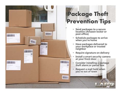 Package Theft Prevention Tips Los Angeles Police Department