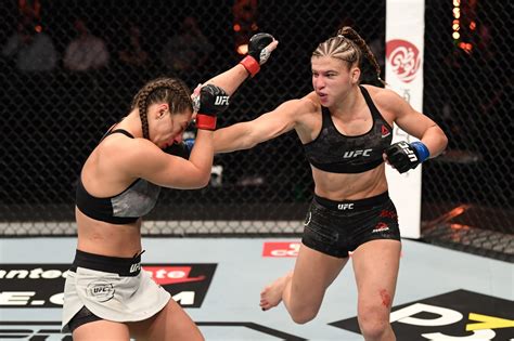 Photos Liana Jojua Gets Brutal Nose Cut Vs Miranda Maverick At Ufc