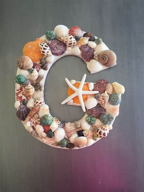 Seashell Initial Letter Beach Theme Seashell Letter Crafts Sea Shells