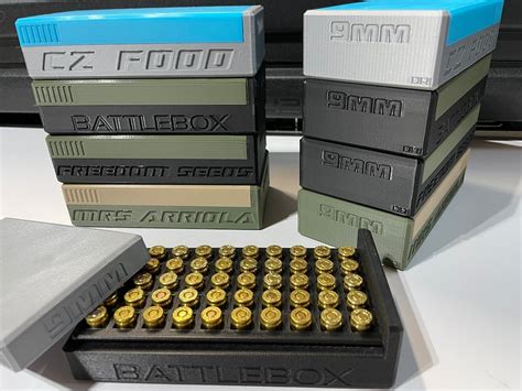 9mm Ammo Box Ammunition Storage Perfect for Range Day Holds 50 Rounds ...