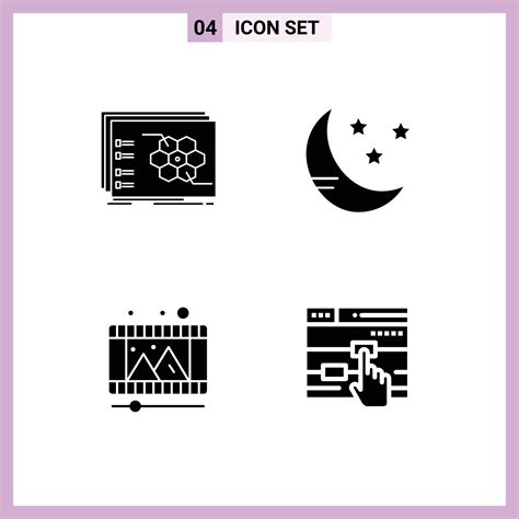 Set Of Commercial Solid Glyphs Pack For Game Play Store Tactic Cloud