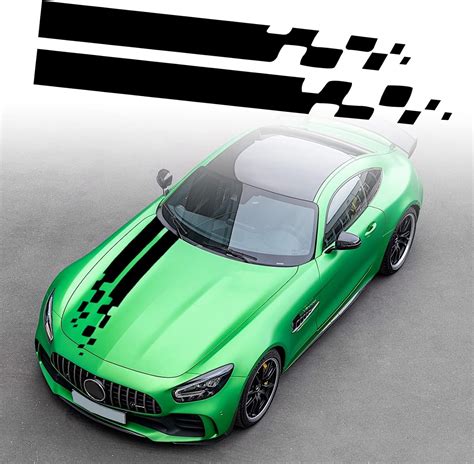 Car Hood Stripe Sticker Auto Racing Body Side Stripe Decal Car Body