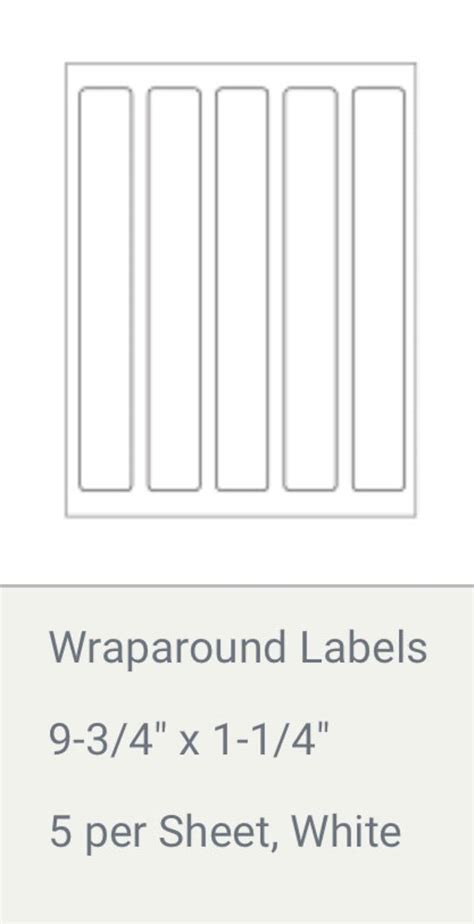 Wrap Around Label Template