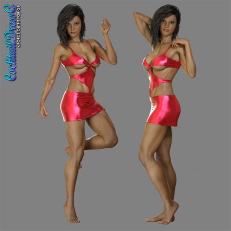 Exnem Dforce Cocktail Dress G For Genesis Female D Models For Daz