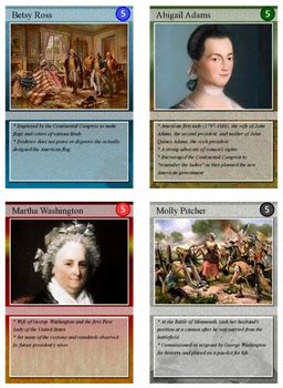 Revolutionary War Trading Cards by Technology Integration Depot | TPT