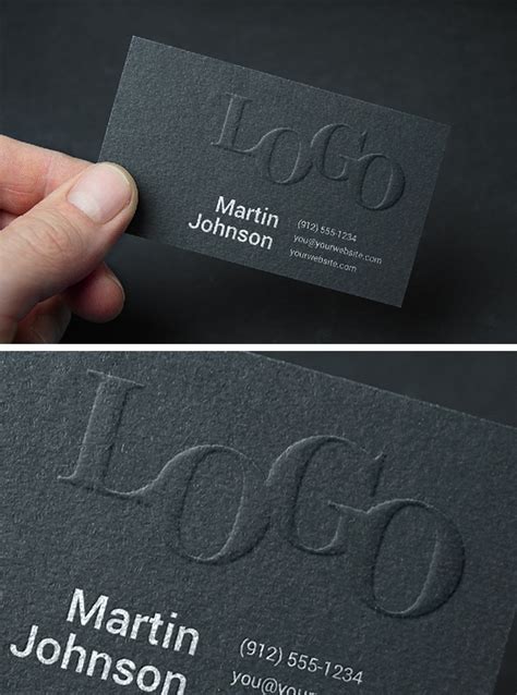 Embossed Business Card MockUp #2 | GraphicBurger - Part 986