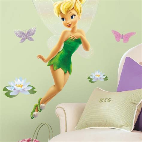 Disney Fairies Tinkerbell Peel And Stick Giant Wall Decal Peel And