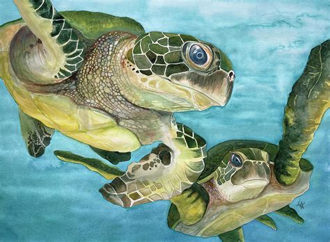 Sea Turtles Painting by Kristen Ashley | Pixels