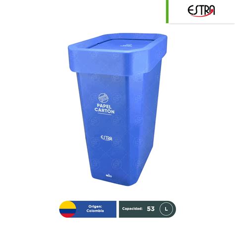 Bote de basura tapa vaivén Estrabins 53 L Regiobin