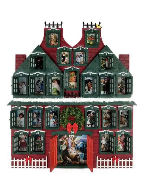 Wooden Victorian Advent Calendar House