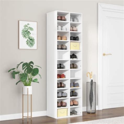 Vidaxl Shoe Cabinet White X X Engineered Wood Pcs Pcs